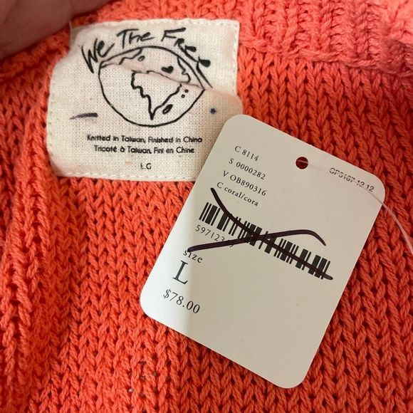 NWT Free People we the free  Sweater size M and size L - Picture 7 of 7